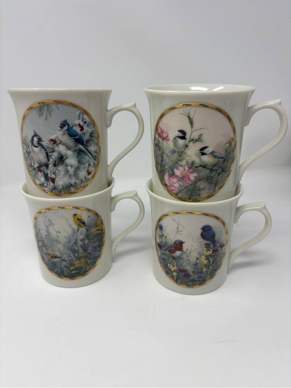 Lenox Nature's Collage Mug Collection Catherine McClung Set of 4 Bird Mugs